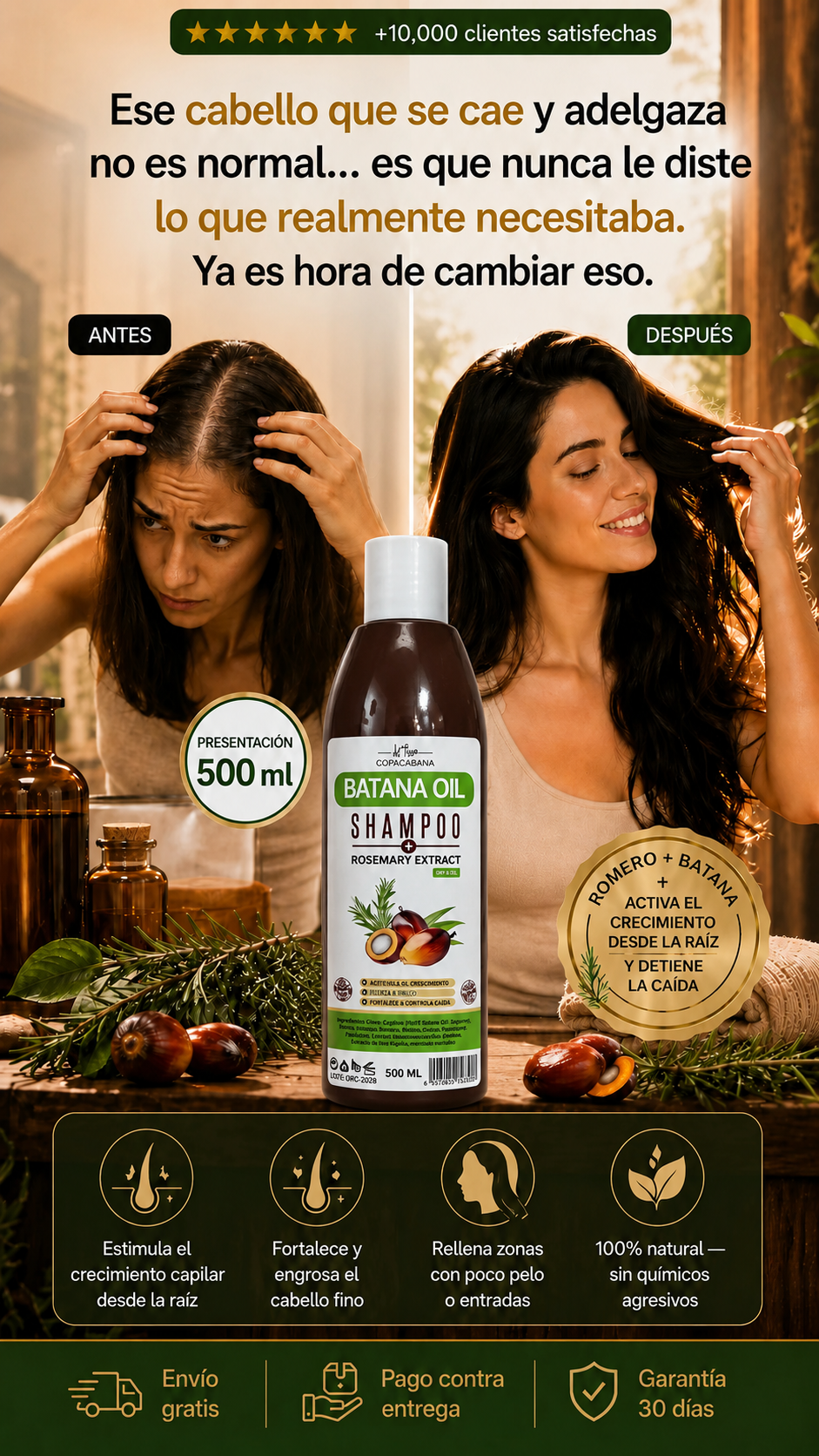 Pack 2x1 Shampoo Batana Crecimiento Cabello