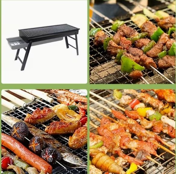 Parrilla de Carbón Portátil de Acero