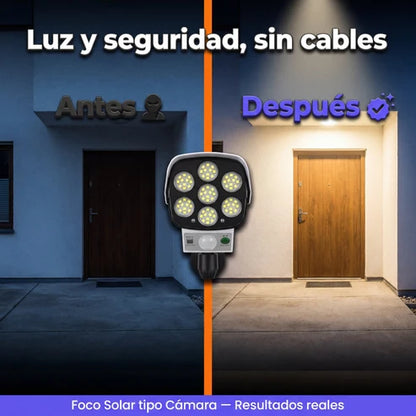 Foco Solar con Sensor de Movimiento — Diseño Cámara
