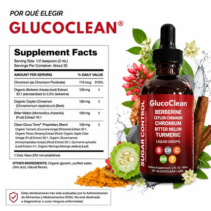 Gluco Clean™ 30 ml | Controla el Azúcar y Protege tu Corazón